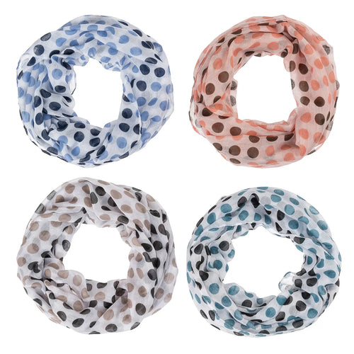 Polka Dot Infinity Scarf
