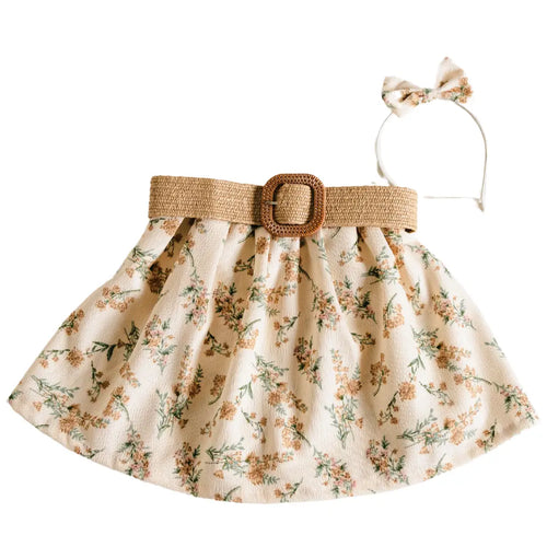 Cream Floral Skort