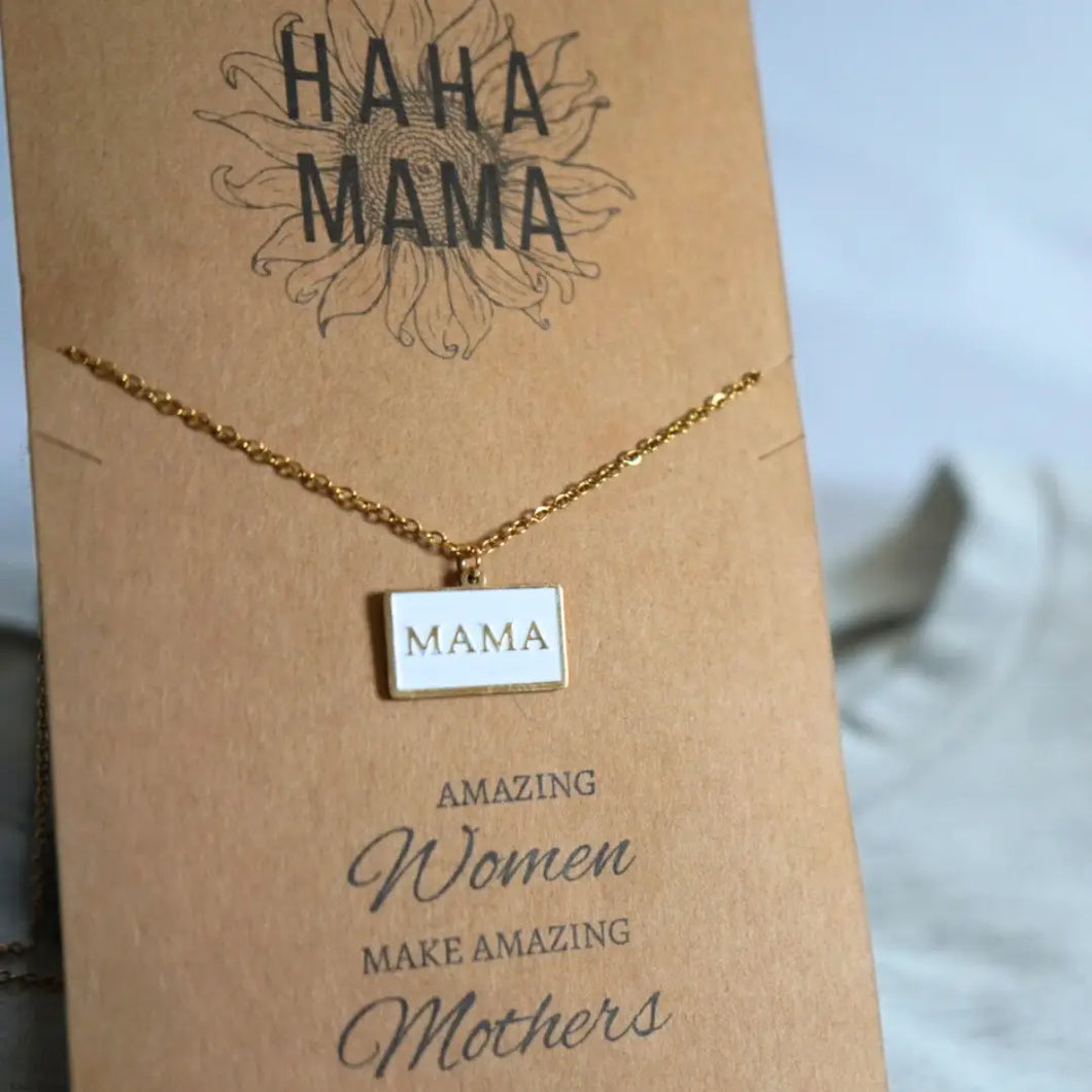 White & Gold Mama Pendant