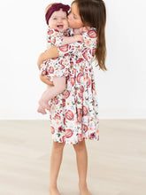 Load image into Gallery viewer, Footballs &amp; Flowers Twirl Dress