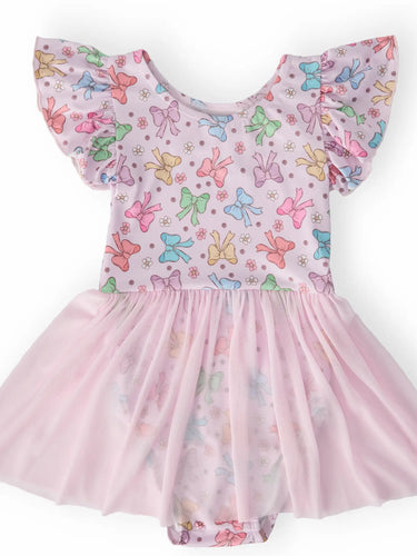 Pastel Bows Twirl Leotard