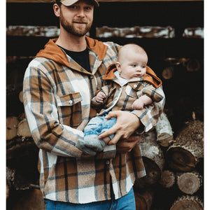 Brown Hooded Flannel Jackets