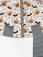 Load image into Gallery viewer, Halloween Stripe Peplum Set