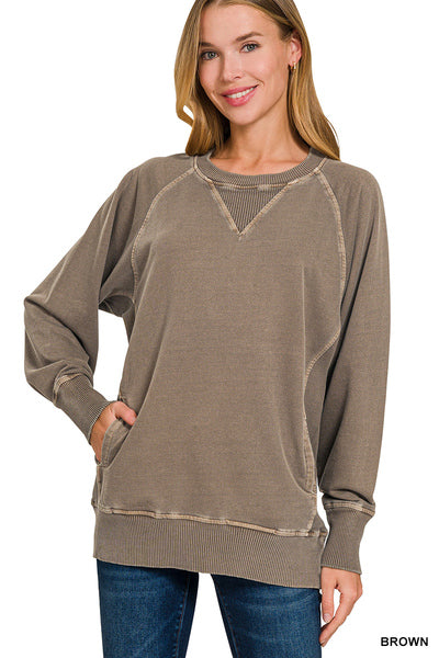 Brown French Terry Pullover