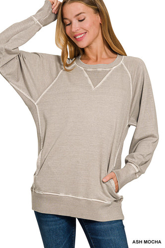 Ash Mocha French Terry Pullover