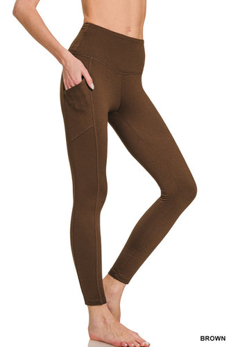 Brown Microfiber Leggings