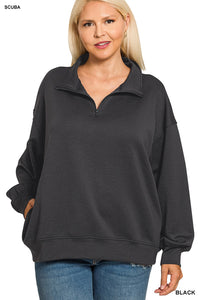 Black Half Zip Pullover