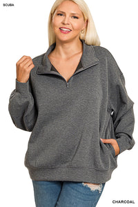 Charcoal Half Zip Pullover