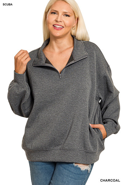 Charcoal Half Zip Pullover