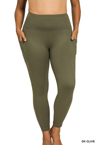 Olive Microfiber Leggings