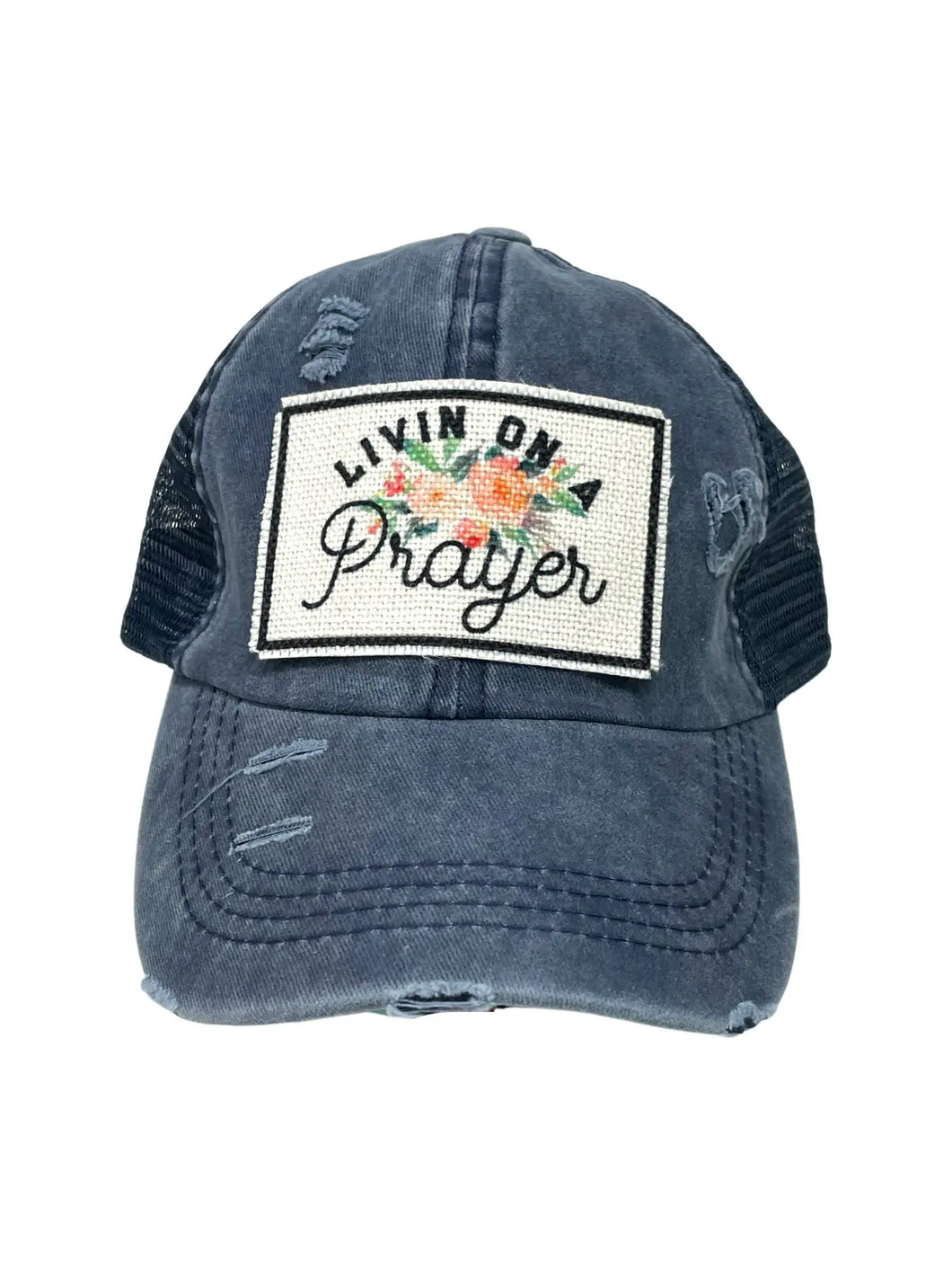 Living on a Prayer Ponytail Hat