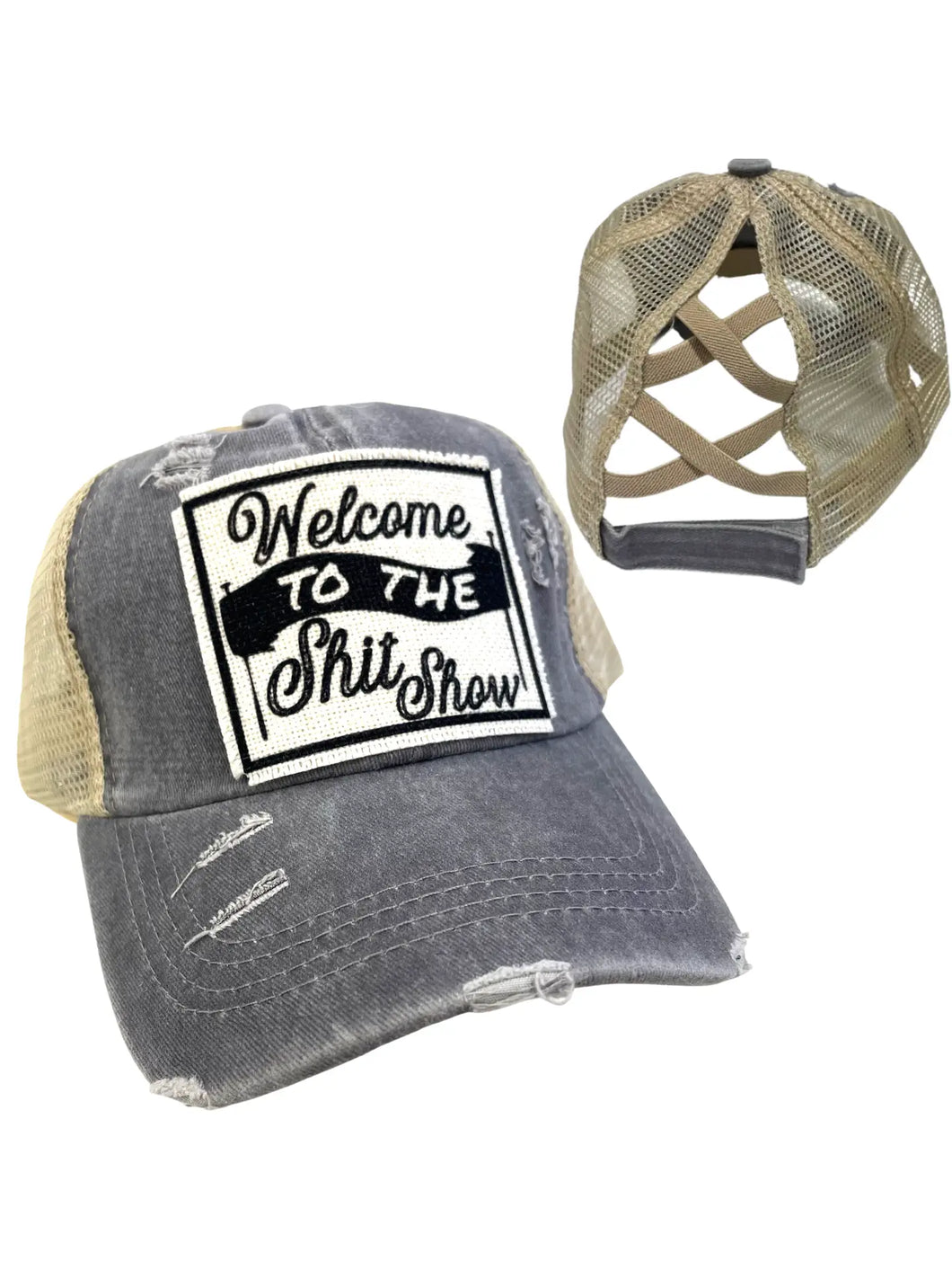 Welcome to the Shitshow Ponytail Hat