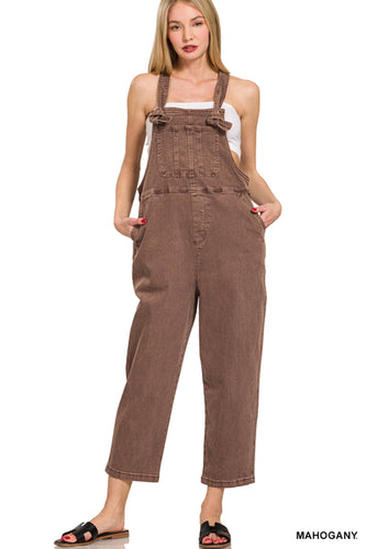 Mahogany Knot Strap Relaxed Overalls