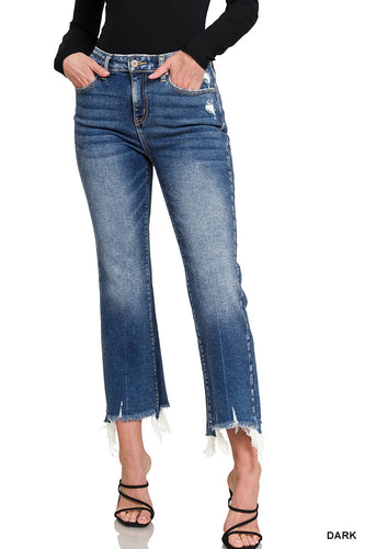 Denim Crop Flare Jeans