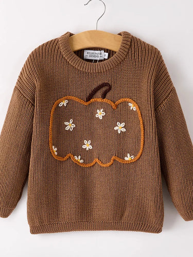Floral Pumpkin Sweater