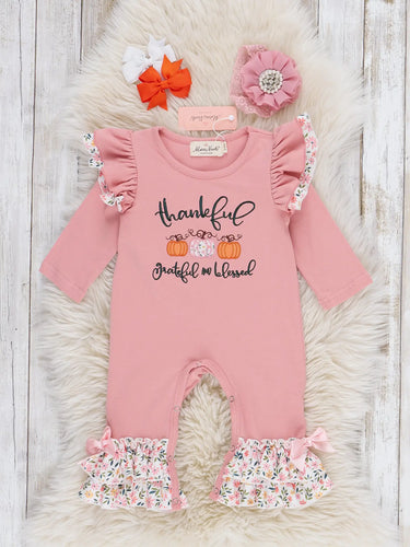 Thankful Grateful Blessed Romper