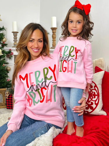 Merry & Bright Mommy & Me Sweatshirt