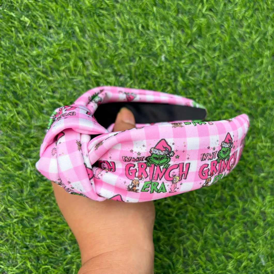 Pink Plaid Character Headband