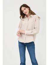 Load image into Gallery viewer, Oatmeal Rib Knit Button Down