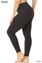 Load image into Gallery viewer, Black Microfiber Leggings