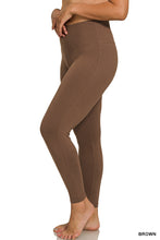 Load image into Gallery viewer, Brown Microfiber Leggings