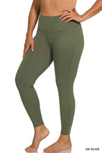 Load image into Gallery viewer, Olive Microfiber Leggings