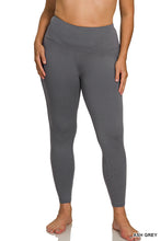 Load image into Gallery viewer, Ash Grey Microfiber Leggings