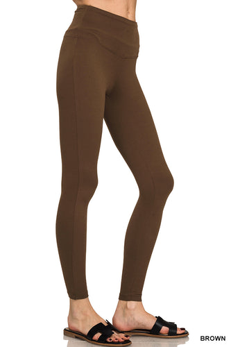 Brown Microfiber Leggings