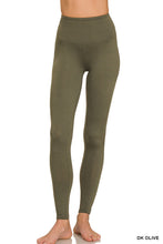 Load image into Gallery viewer, Olive Microfiber Leggings