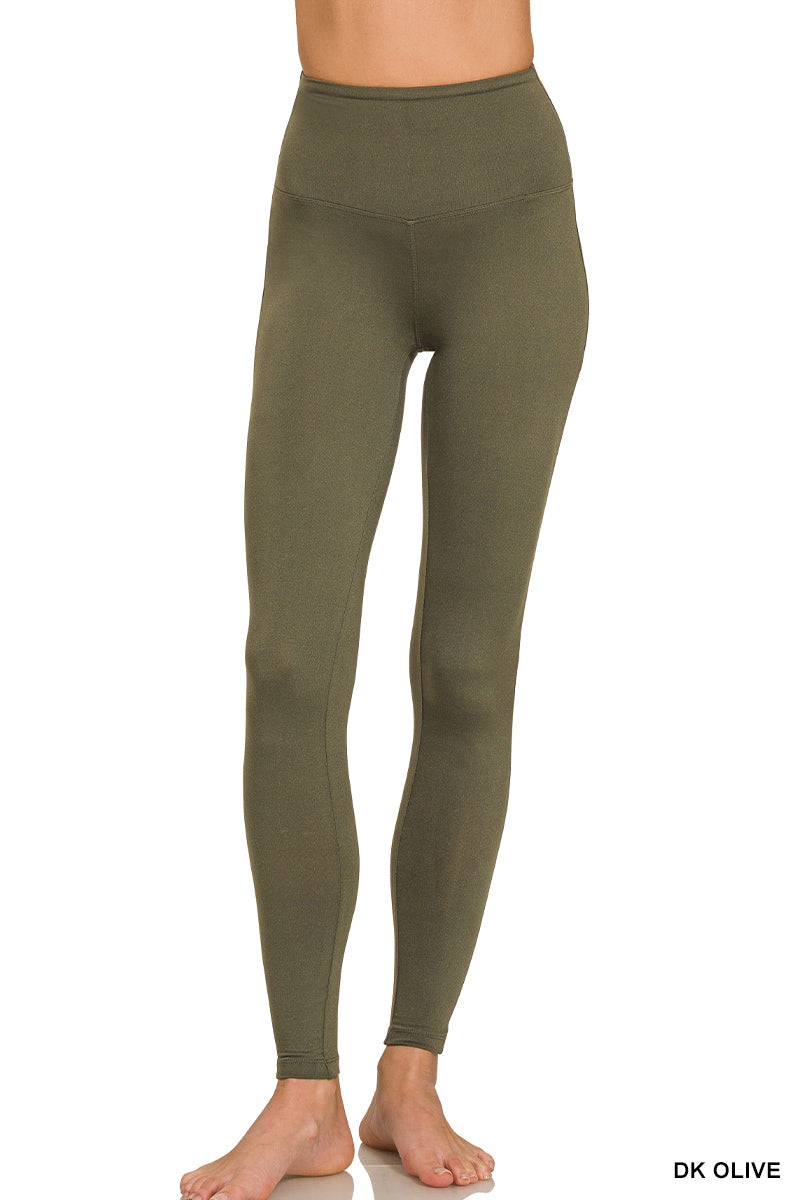 Olive Microfiber Leggings