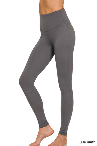 Ash Grey Microfiber Leggings