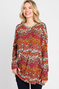 Multi Color Leopard Top PLUS