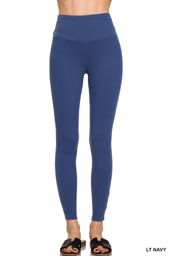 Navy Microfiber Leggings
