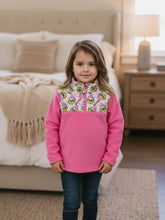Load image into Gallery viewer, Pink Character Half Zip Fleece