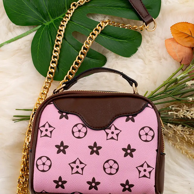 Pink & Brown Kids Crossbody