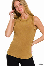 Load image into Gallery viewer, Washed Ribbed Scoop Neck Tank