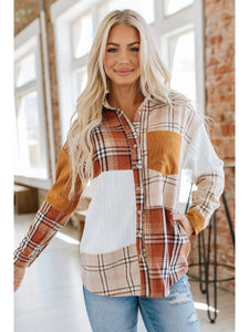 Orange Plaid Shacket