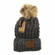Load image into Gallery viewer, CC Ombré Vintage Fur Pom Beanie