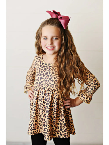 Leopard Peplum Top