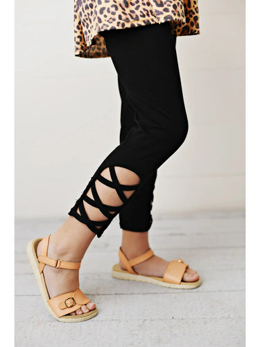 Black Criss Cross Leggings