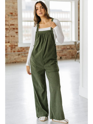 Green Corduroy Overalls