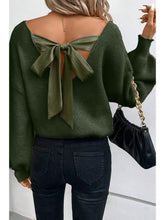 Load image into Gallery viewer, Green Lantern Sleeve Bow Knot Sweater