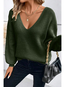 Green Lantern Sleeve Bow Knot Sweater