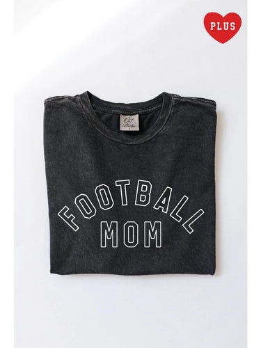 Football Mom Mineral Washed Tee PLUS