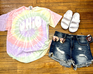 Pastel Tie Dye OHIO Tee