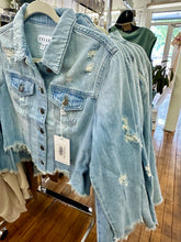 Load image into Gallery viewer, Frayed Denim Jacket