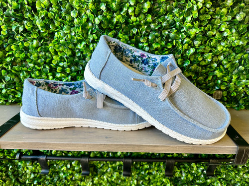 Light Blue Gypsy Jazz Slip on Sneakers