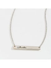 Load image into Gallery viewer, Breathe Inspirational Bar Necklace