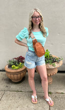 Load image into Gallery viewer, Green Square Neck Blouse