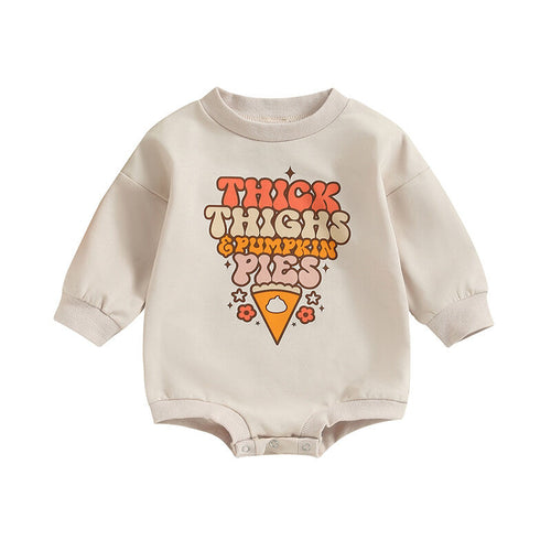 Thick Thighs Pumpkin Pies Bubble Romper